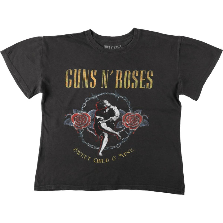 GUNS N' ROSES Guns N' Roses Band T-shirt Band T Men's L size cotton black type Vintage Second Hand