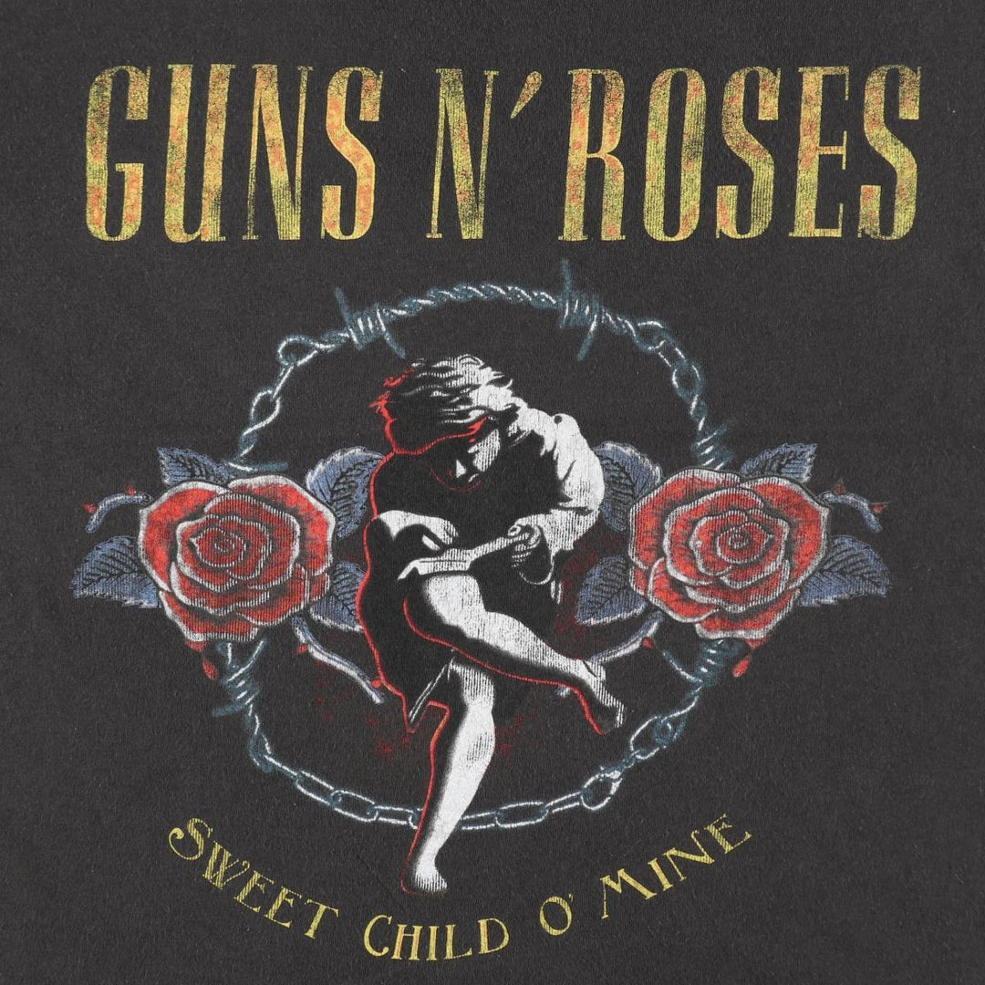 GUNS N' ROSES Guns N' Roses Band T-shirt Band T Men's L size cotton black type Vintage Second Hand