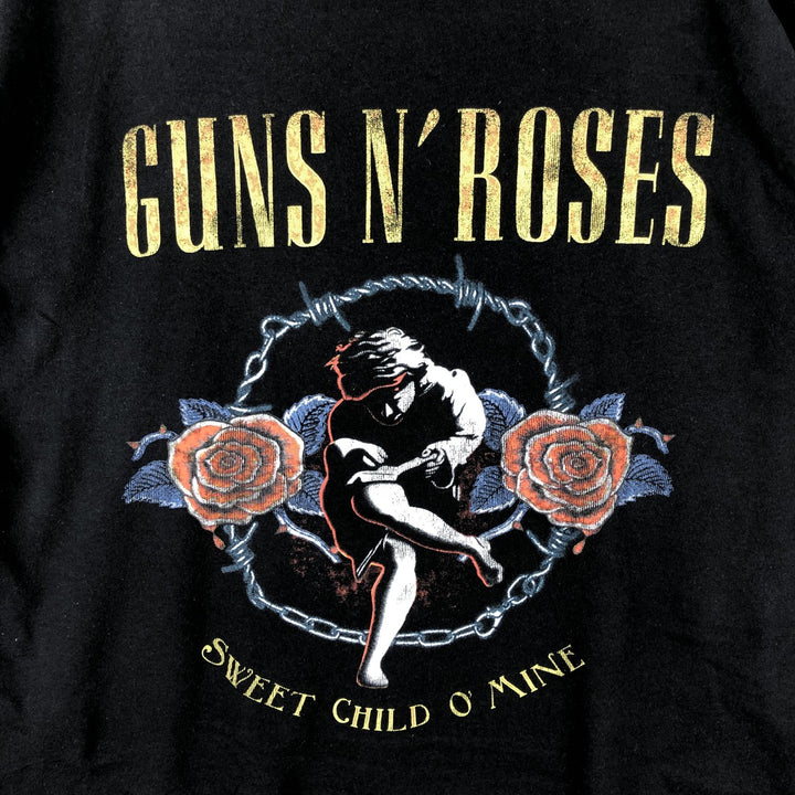 GUNS N' ROSES Guns N' Roses Band T-shirt Band T Men's L size cotton black type Vintage Second Hand