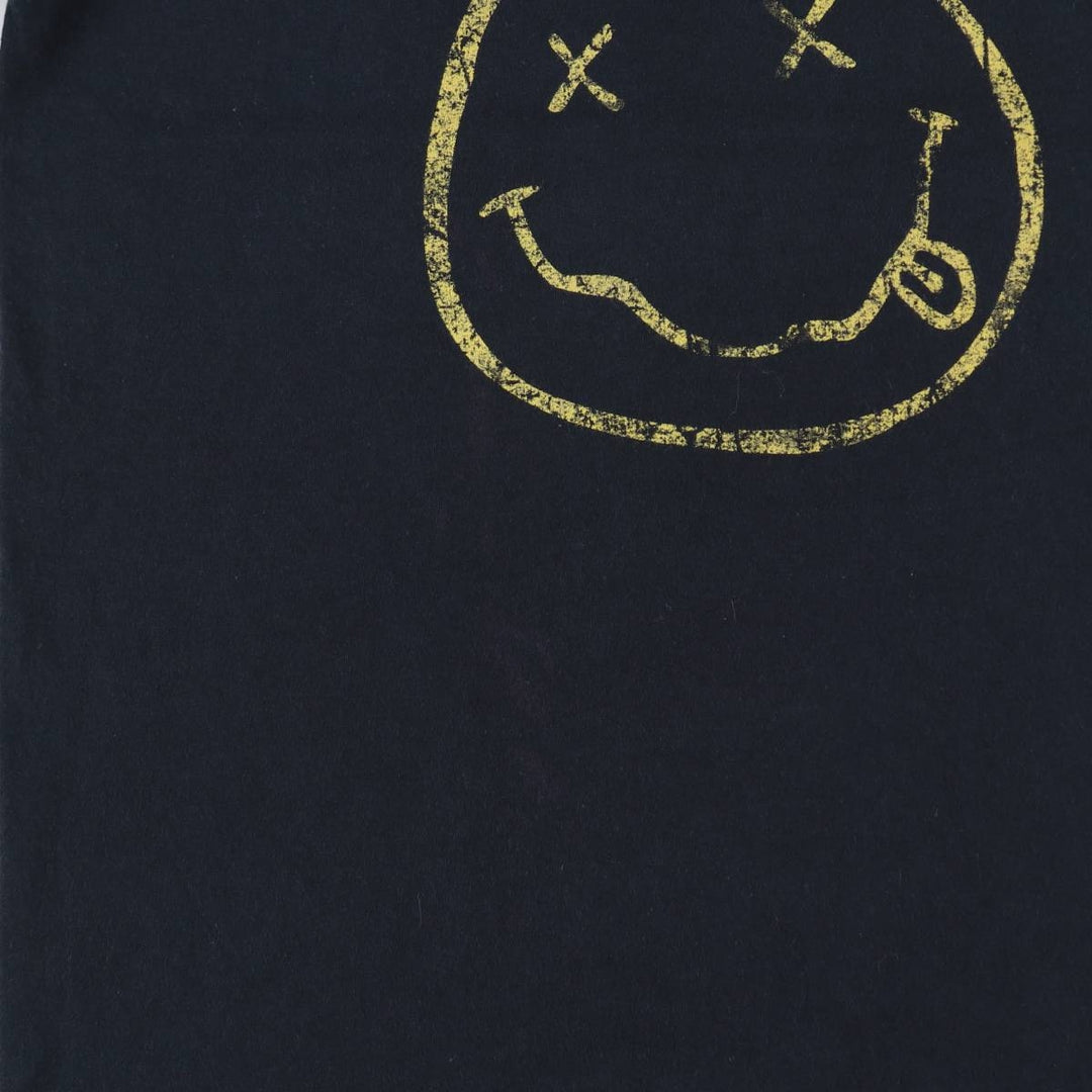 NIRVANA Nirvana Band T-shirt, Band T, Men's M size cotton black type Vintage Second Hand