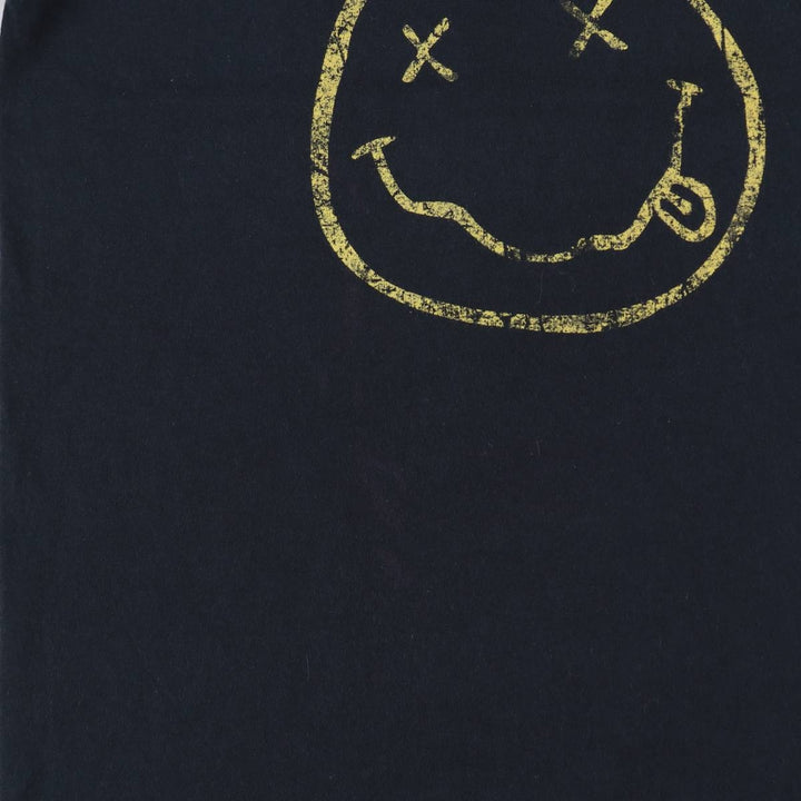 NIRVANA Nirvana Band T-shirt, Band T, Men's M size cotton black type Vintage Second Hand
