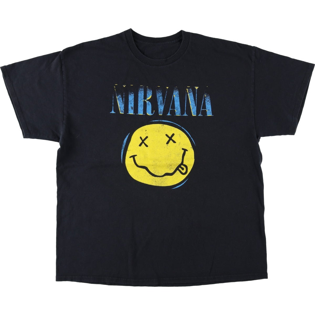 NIRVANA Nirvana Band T-shirt, Band T, Men's XL size unclear black type Vintage Second Hand