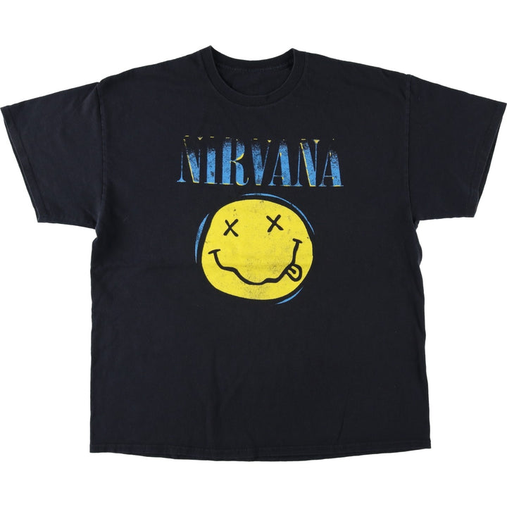 NIRVANA Nirvana Band T-shirt, Band T, Men's XL size unclear black type Vintage Second Hand