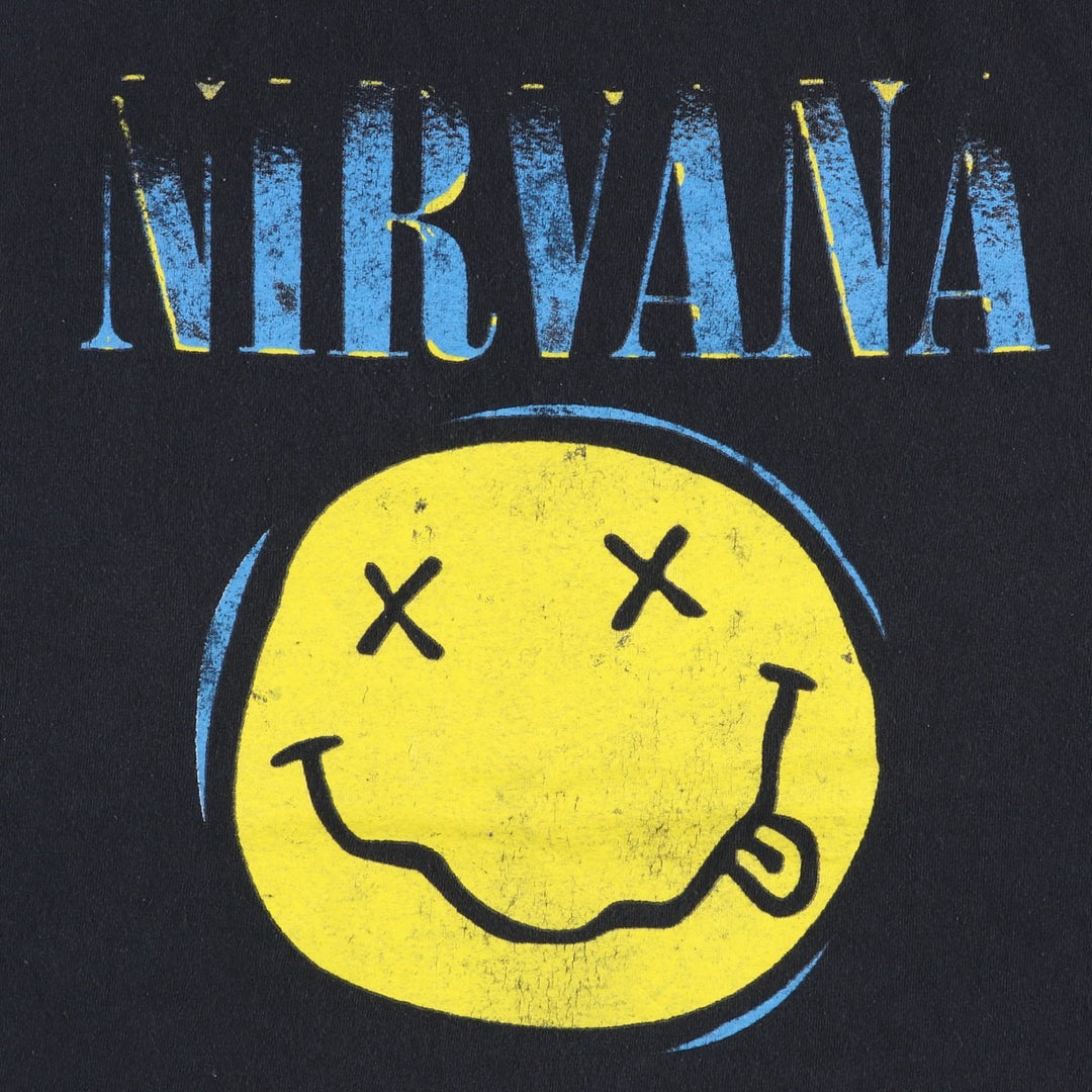 NIRVANA Nirvana Band T-shirt, Band T, Men's XL size unclear black type Vintage Second Hand