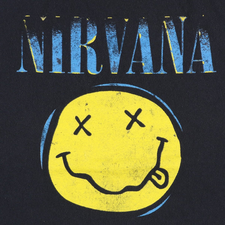 NIRVANA Nirvana Band T-shirt, Band T, Men's XL size unclear black type Vintage Second Hand
