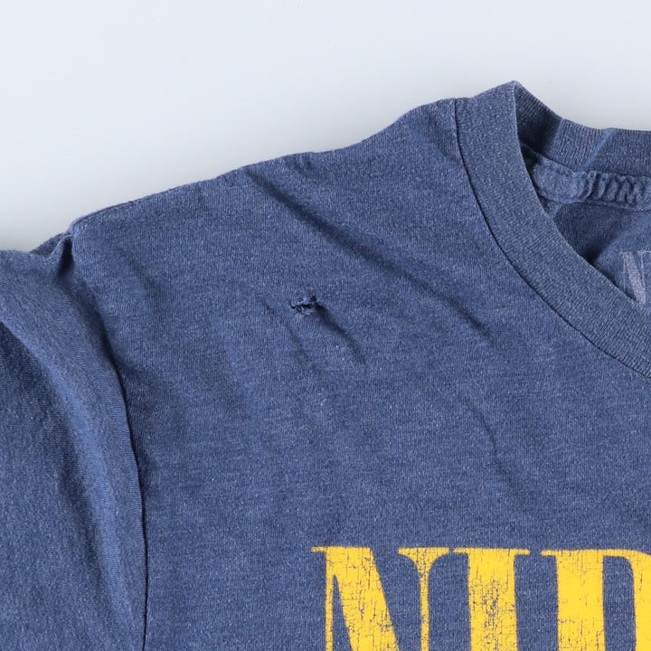 NIRVANA Nirvana Band T-shirt, Band T, Men's M size cotton blue type Vintage Second Hand