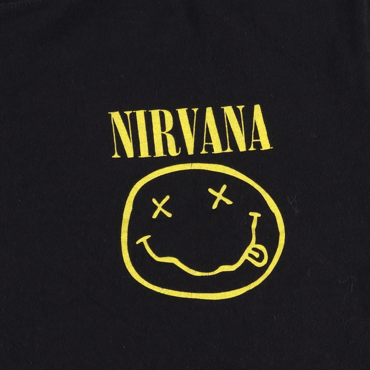 NIRVANA Nirvana Band T-shirt, Band T, Men's XL size cotton black type Vintage Second Hand