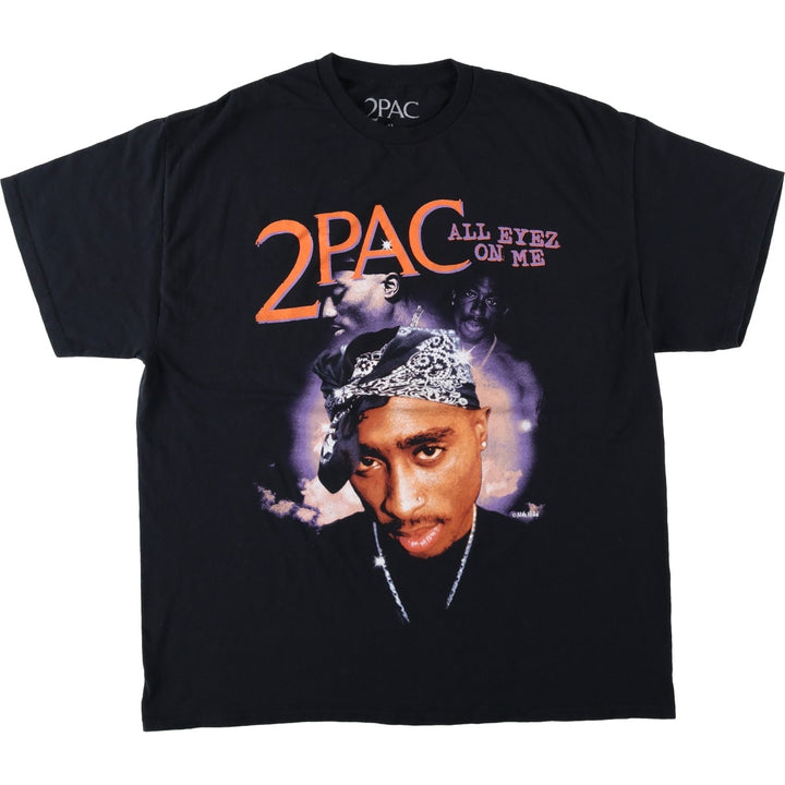 2pac Rap T-shirt, Men's XL size cotton black type Vintage Second Hand
