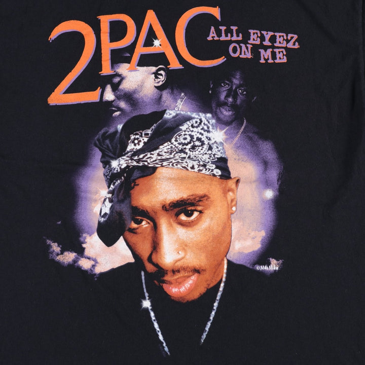 2pac Rap T-shirt, Men's XL size cotton black type Vintage Second Hand