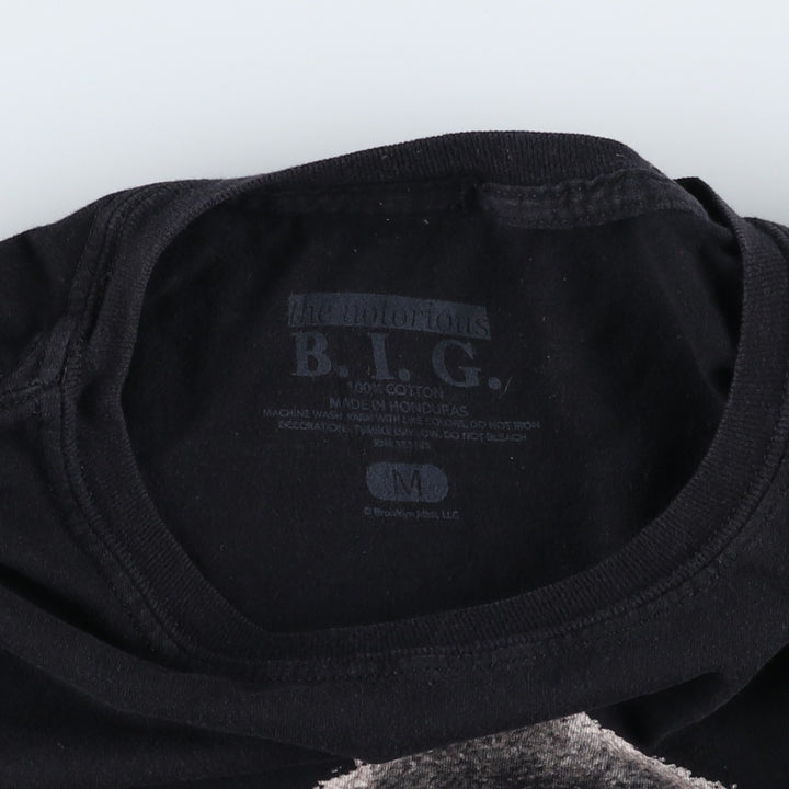 THE NOTORIOUS BIG Notorious BIG Rap T-shirt Rap T Men's M size cotton black type Vintage Second Hand