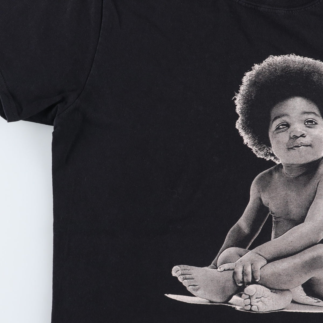 THE NOTORIOUS BIG Notorious BIG Rap T-shirt Rap T Men's M size cotton black type Vintage Second Hand