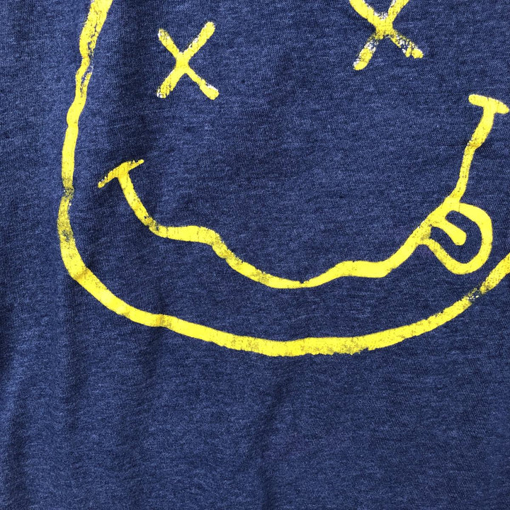 NIRVANA Nirvana Band T-shirt, Band T, Men's XL size cotton Navy blue Vintage Second Hand