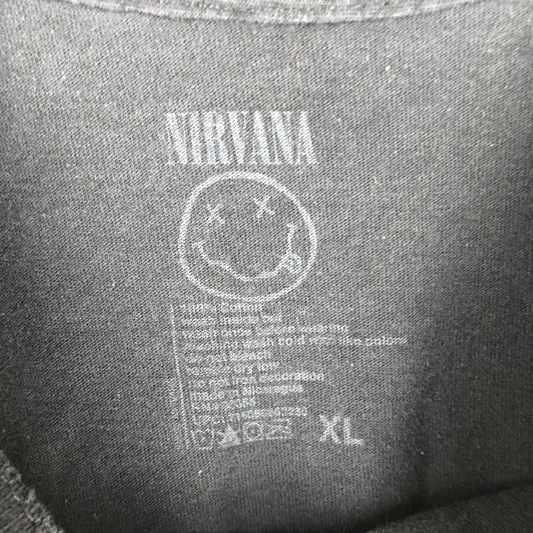 NIRVANA Nirvana Band T-shirt, Band T, Men's XL size cotton black type Vintage Second Hand