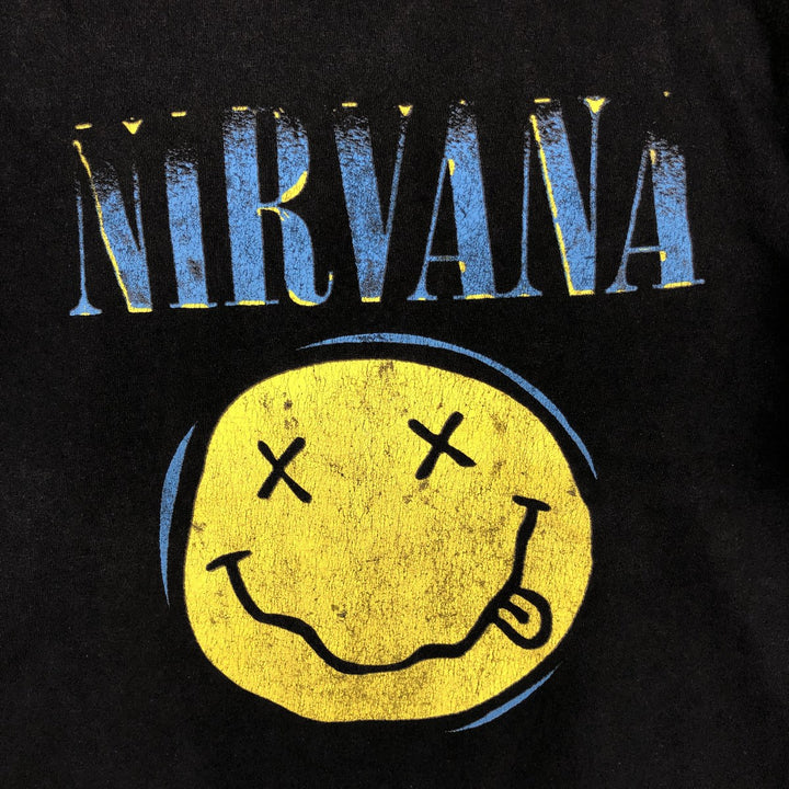 NIRVANA Nirvana Band T-shirt, Band T, Men's XL size cotton black type Vintage Second Hand
