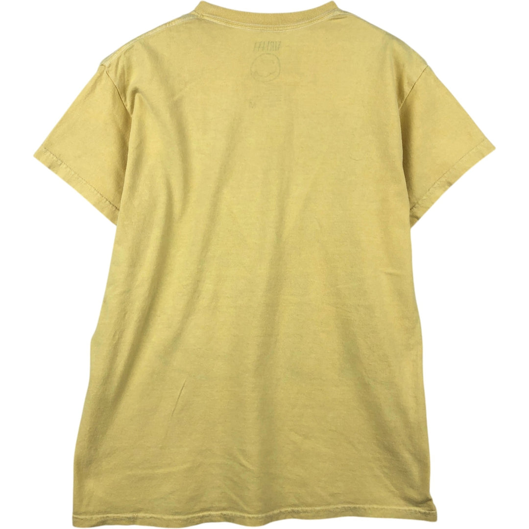 NIRVANA Nirvana Band T-shirt, Band T, Men's M size cotton lemon yellow Vintage Second Hand