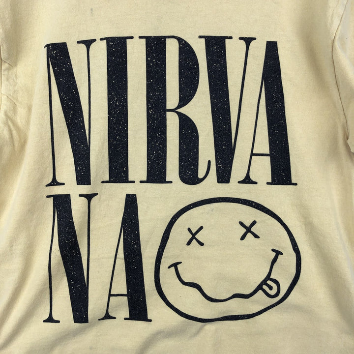 NIRVANA Nirvana Band T-shirt, Band T, Men's M size cotton lemon yellow Vintage Second Hand