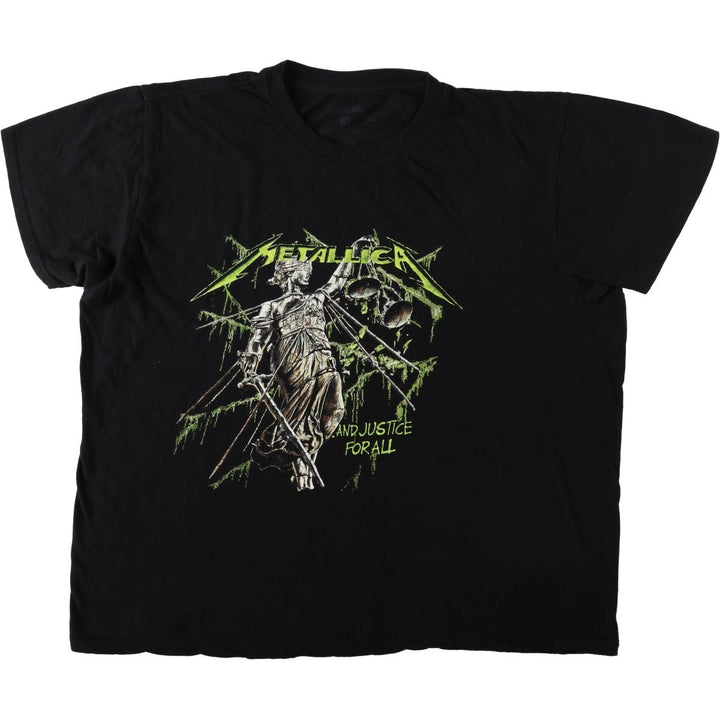 METALLICA Metallica Band T-shirt Band T Men's XL size cotton black type Vintage Second Hand