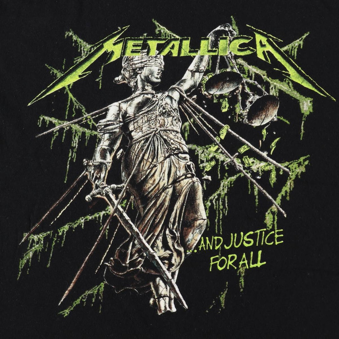 METALLICA Metallica Band T-shirt Band T Men's XL size cotton black type Vintage Second Hand