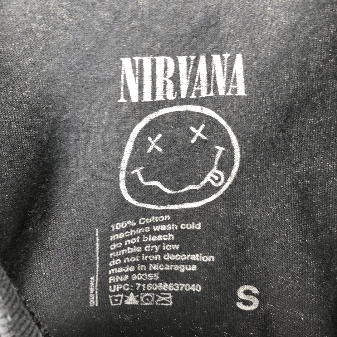 NIRVANA Nirvana Band T-shirt, Band T, Men's S size cotton black type Vintage Second Hand