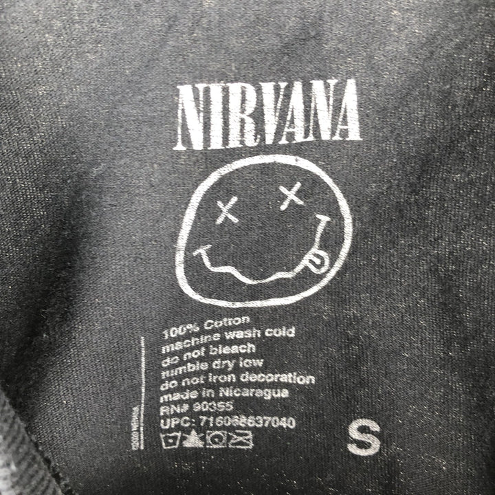 NIRVANA Nirvana Band T-shirt, Band T, Men's S size cotton black type Vintage Second Hand