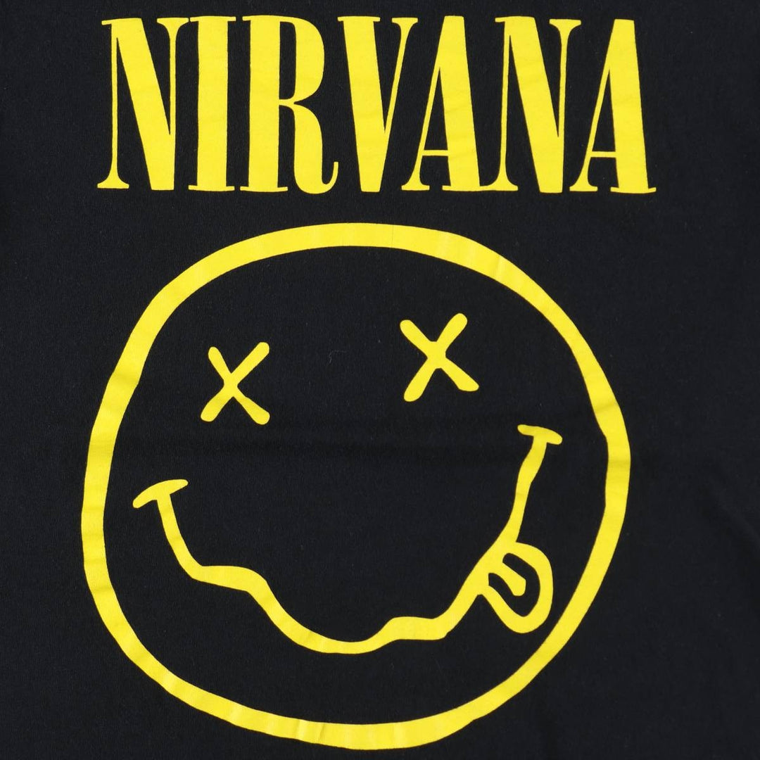 NIRVANA Nirvana Band T-shirt, Band T, Men's S size cotton black type Vintage Second Hand