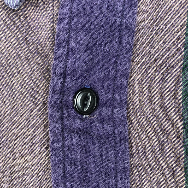 90'S Ralph Lauren POLO by Ralph Lauren POLO SPORTSMAN Multi-stripe Long-Sleeve Light Flannel Shirt, Men's Size XL (approx.) cotton purple type Vintage Second Hand