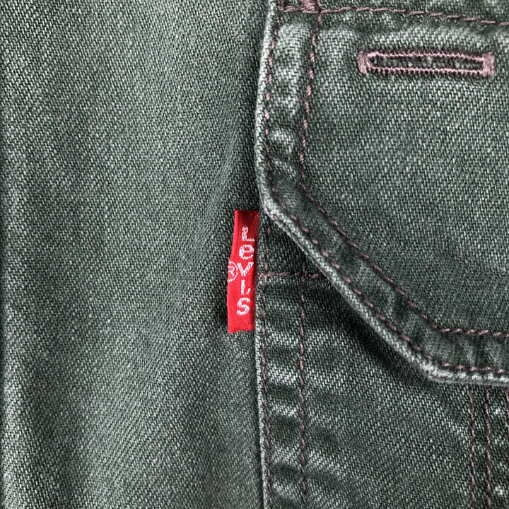 90'S Vintage Levi's Long Sleeve Denim Shirt, Men's Size Medium cotton green type Vintage Second Hand