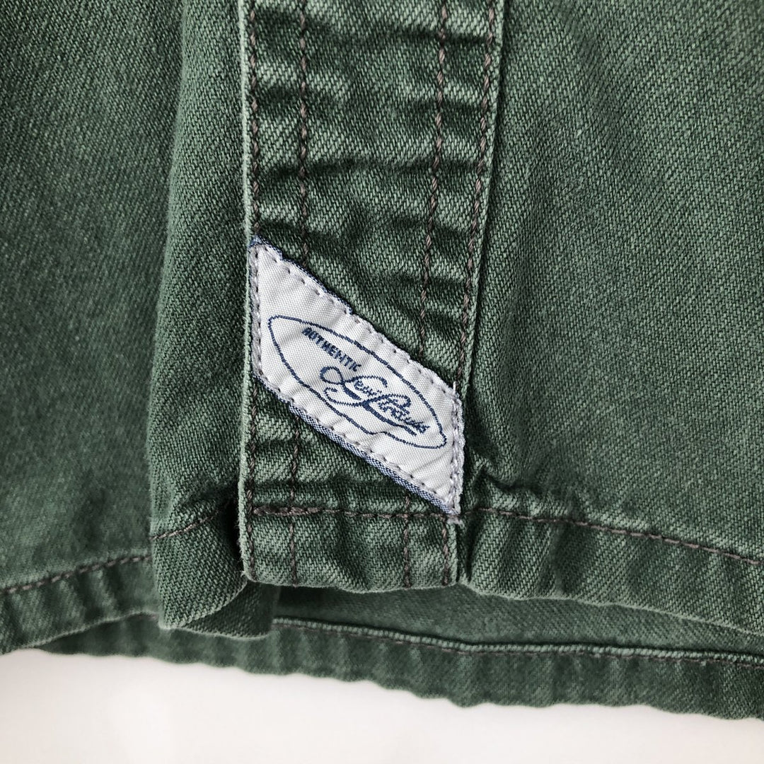 90'S Vintage Levi's Long Sleeve Denim Shirt, Men's Size Medium cotton green type Vintage Second Hand