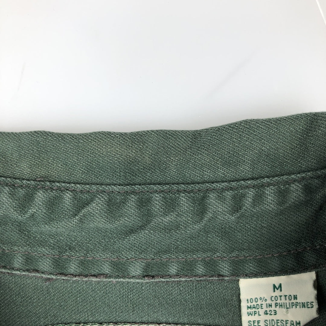 90'S Vintage Levi's Long Sleeve Denim Shirt, Men's Size Medium cotton green type Vintage Second Hand