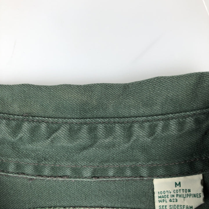 90'S Vintage Levi's Long Sleeve Denim Shirt, Men's Size Medium cotton green type Vintage Second Hand