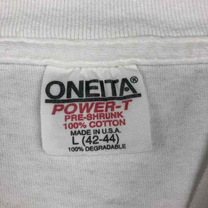 90'S ONEITA Westie West Highland White Terrier Dog Print Animal T-Shirt, Made in USA, Men's Size L (Equivalent), Vintage cotton white type Vintage Second Hand