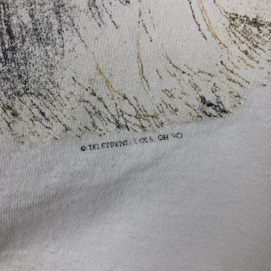 90'S ONEITA Westie West Highland White Terrier Dog Print Animal T-Shirt, Made in USA, Men's Size L (Equivalent), Vintage cotton white type Vintage Second Hand