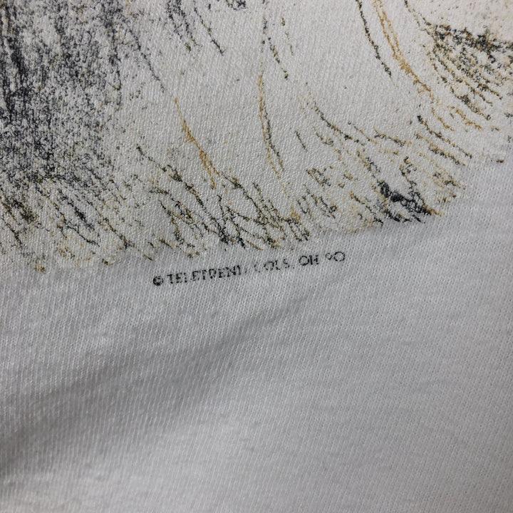 90'S ONEITA Westie West Highland White Terrier Dog Print Animal T-Shirt, Made in USA, Men's Size L (Equivalent), Vintage cotton white type Vintage Second Hand