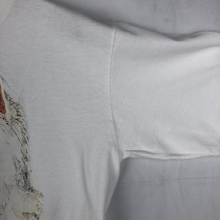 90'S ONEITA Westie West Highland White Terrier Dog Print Animal T-Shirt, Made in USA, Men's Size L (Equivalent), Vintage cotton white type Vintage Second Hand