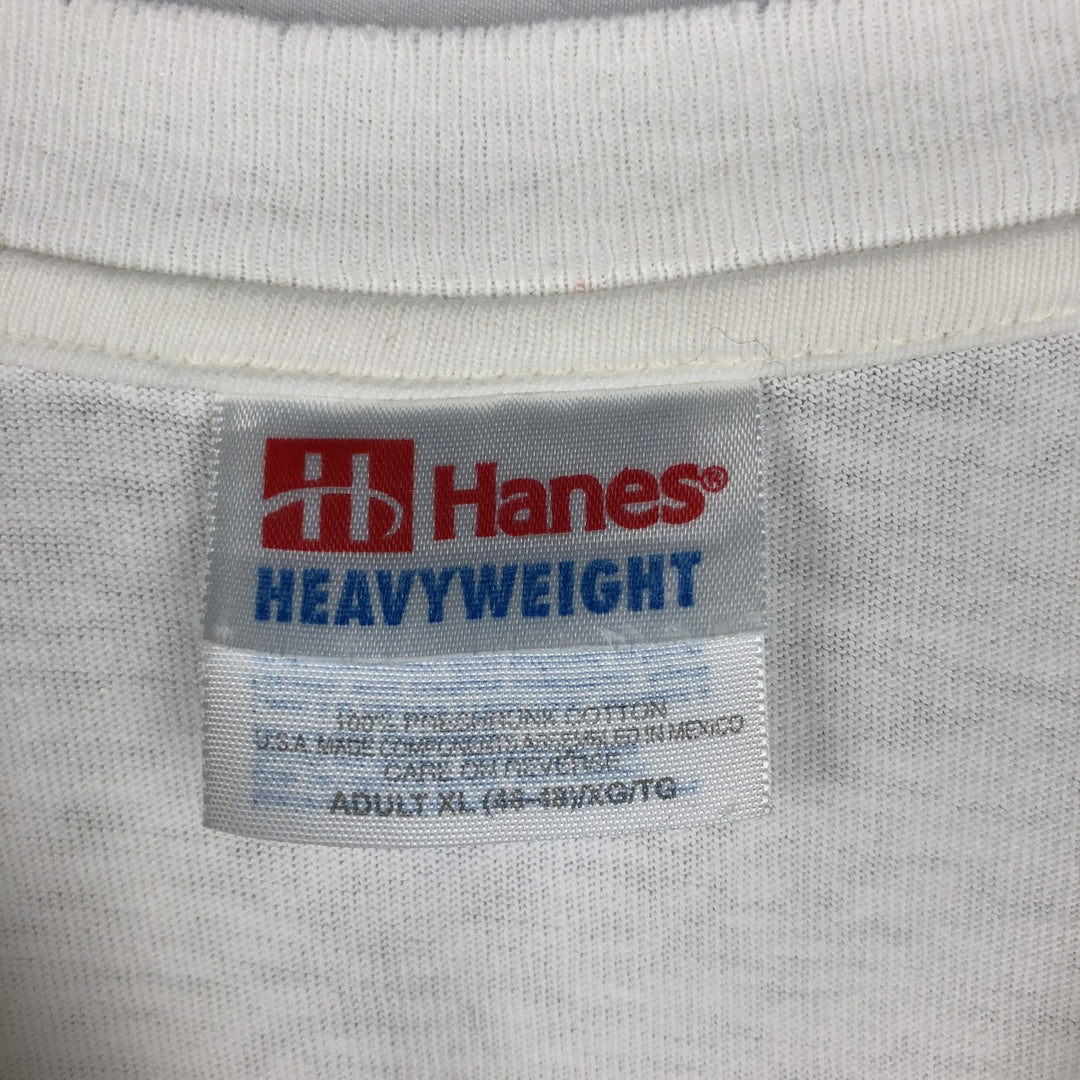 2000'S Hanes Heavyweight Animal T-shirt, Men's XL equivalent. cotton white type Vintage Second Hand