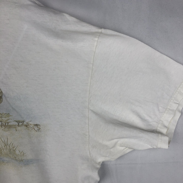 2000'S Hanes Heavyweight Animal T-shirt, Men's XL equivalent. cotton white type Vintage Second Hand