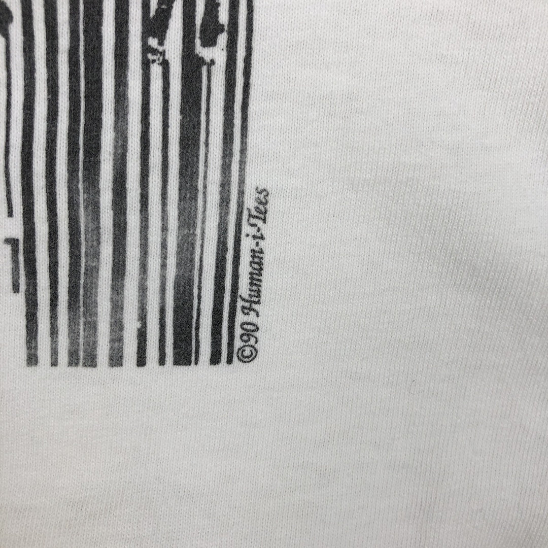 90'S Zebra Pattern Animal T-Shirt, Men's Size M (Equivalent), Vintage unclear white type Vintage Second Hand