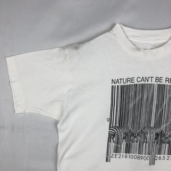 90'S Zebra Pattern Animal T-Shirt, Men's Size M (Equivalent), Vintage unclear white type Vintage Second Hand