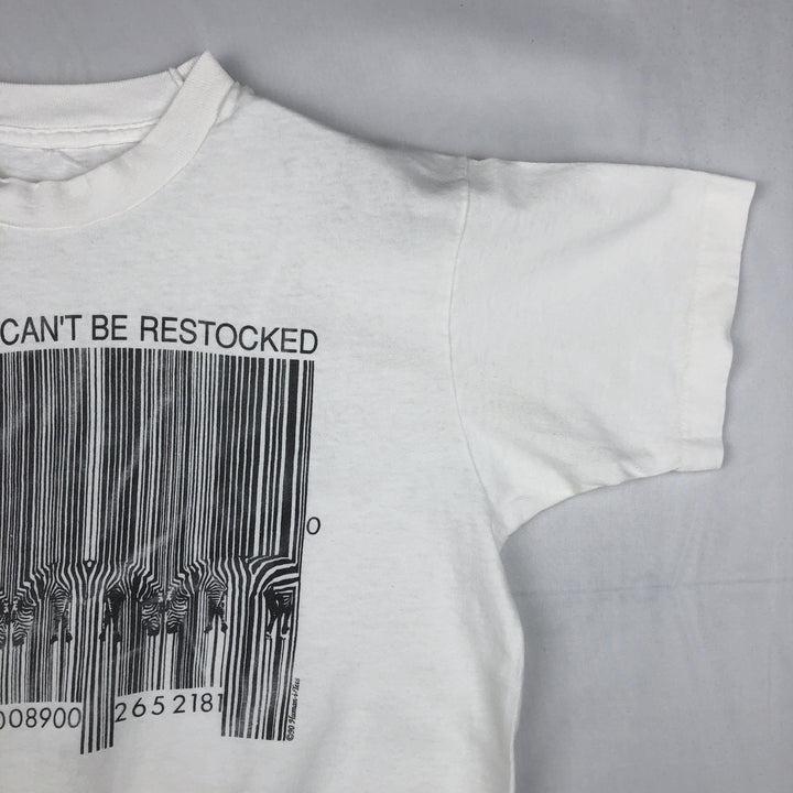 90'S Zebra Pattern Animal T-Shirt, Men's Size M (Equivalent), Vintage unclear white type Vintage Second Hand