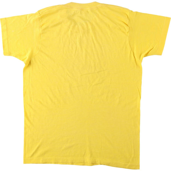 70s-80'S UNION UNDERWEAR BULLDOG Bulldog Animal T-Shirt, Made in USA, Men's Size L (Equivalent), Vintage cotton yellow type Vintage Second Hand