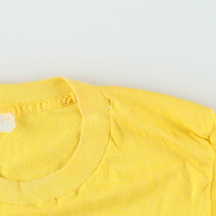 70s-80'S UNION UNDERWEAR BULLDOG Bulldog Animal T-Shirt, Made in USA, Men's Size L (Equivalent), Vintage cotton yellow type Vintage Second Hand