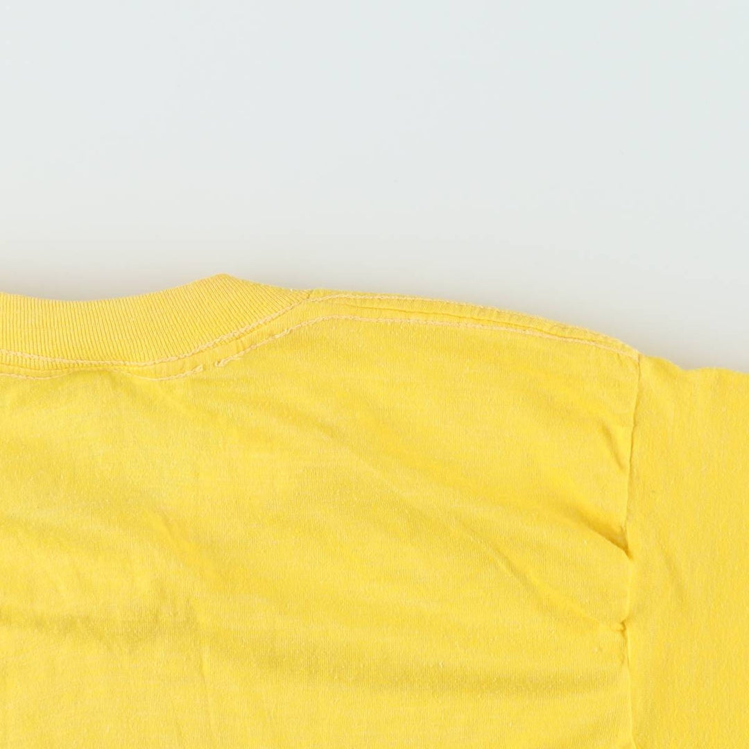 70s-80'S UNION UNDERWEAR BULLDOG Bulldog Animal T-Shirt, Made in USA, Men's Size L (Equivalent), Vintage cotton yellow type Vintage Second Hand