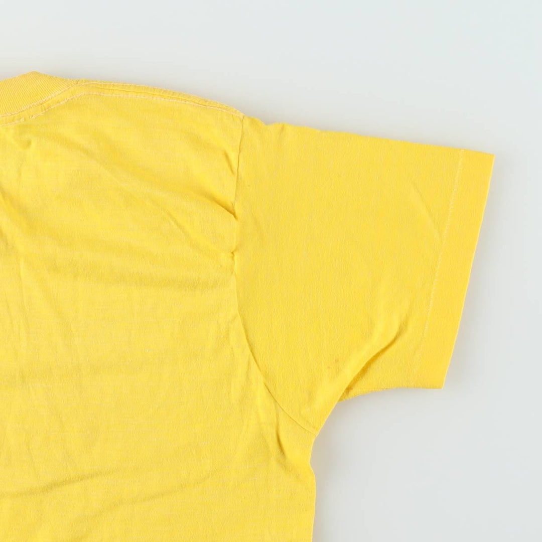 70s-80'S UNION UNDERWEAR BULLDOG Bulldog Animal T-Shirt, Made in USA, Men's Size L (Equivalent), Vintage cotton yellow type Vintage Second Hand