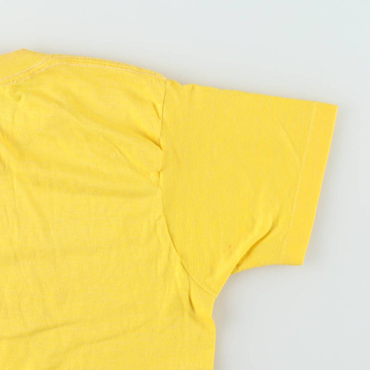 70s-80'S UNION UNDERWEAR BULLDOG Bulldog Animal T-Shirt, Made in USA, Men's Size L (Equivalent), Vintage cotton yellow type Vintage Second Hand