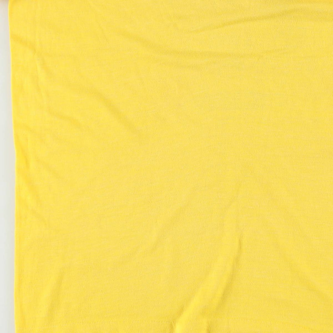 70s-80'S UNION UNDERWEAR BULLDOG Bulldog Animal T-Shirt, Made in USA, Men's Size L (Equivalent), Vintage cotton yellow type Vintage Second Hand