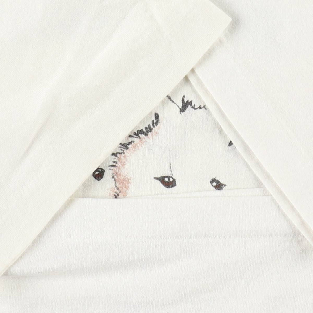 90'S Hanes HEAVYWEIGHT 50 cotton white type Vintage Second Hand