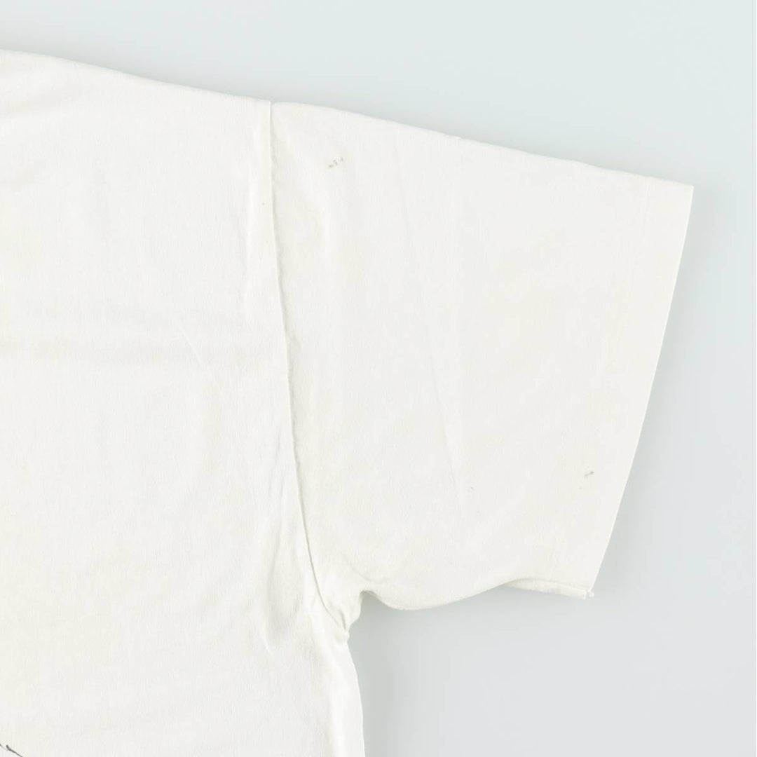 90'S Hanes HEAVYWEIGHT 50 cotton white type Vintage Second Hand
