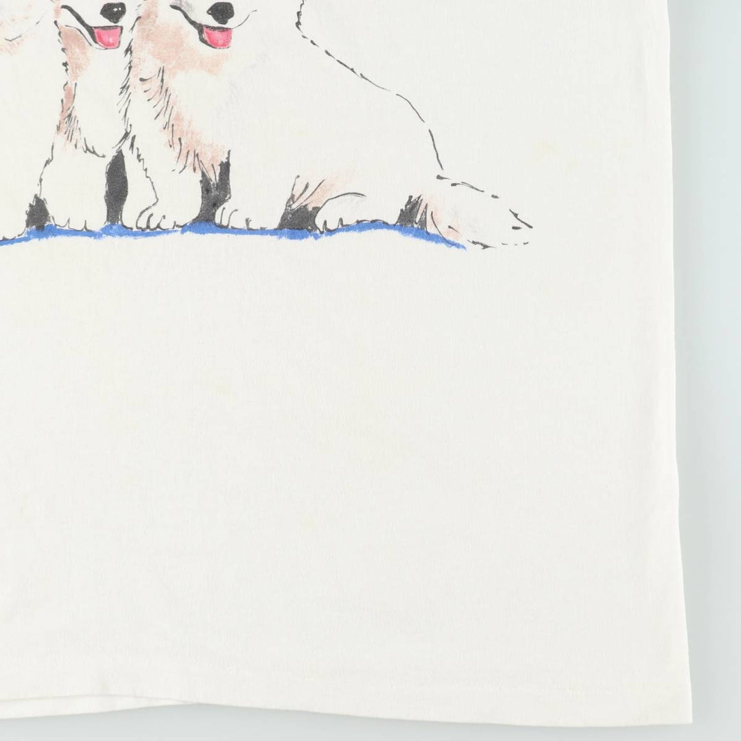 90'S Hanes HEAVYWEIGHT 50 cotton white type Vintage Second Hand
