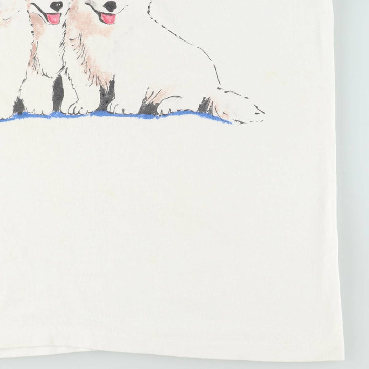 90'S Hanes HEAVYWEIGHT 50 cotton white type Vintage Second Hand