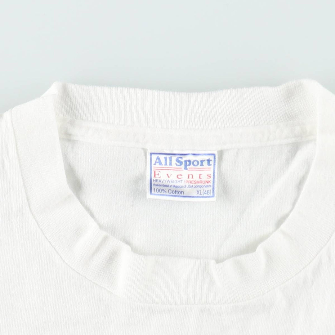 90'S All Sport Fish Print Animal T-Shirt, Men's XL (approx.), Vintage cotton white type Vintage Second Hand